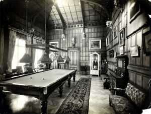A historic photograph of the original Billiards Room.